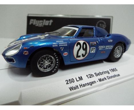 FlySlot - Slot Car model in 1:32 Scale - # F02301 250 LM 12h Sebring 1965. Appears mint in presentation case. Light storage w