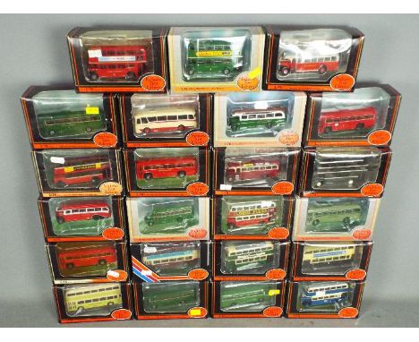 EFE - A collection of 23 x boxed bus models in 1:76 scale including # 24324 BET Leyland Olympian in Fishwick &amp; Sons liver