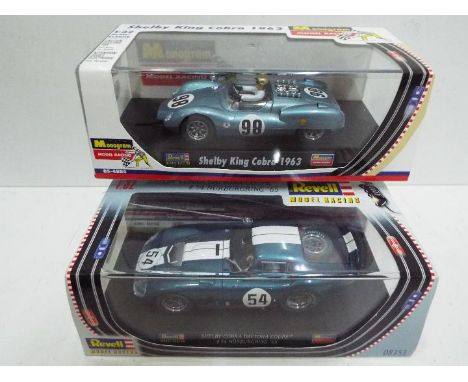 Revell / Monogram- 2 x Slot Car in 1:32 scale. Revel # 08353 Shelby Cobra Daytona Coupe. #54 Nurburgring 1965 and Monogram # 