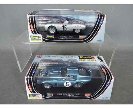 Revell - 2 x Slot Car in 1:32 scale. # 08363 Porche 550 Spyder #15 Avus 1955 and # 08351 Shelby Cobra Daytona coupe #5 Le Man