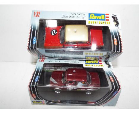Revell -  Slot Cars - Two 1:32 scale slot cars to include # 08379 Lotus Cortina Alan Mann Racing and # 08347 NSU TT Cup 1300 