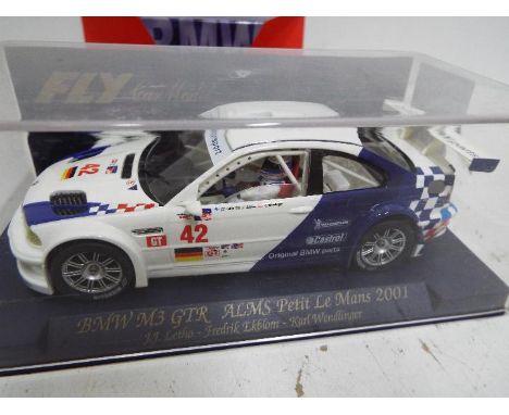 Fly - Limited Edition #202 Slot Car model in 1:32 Scale - # 88001 BMW M3 GTR. Alms Petit Le Mans 2001. Drivers where Letho, E