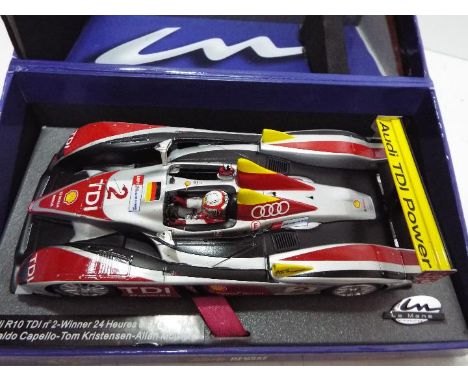 Le Mans - Slot Car in 1:32 Scale - Audi R10 TDI No. 2 Winner - 24 Hour Du Mans 2008. Drivers = Capello, Kristensen and McNish