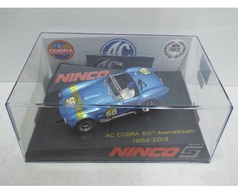 Ninco Sport - Slot Car in 1:32 Scale - AC Cobra NSCC 2012. 50th Anniversary 1962-2012. Appears mint in presentation case, wit