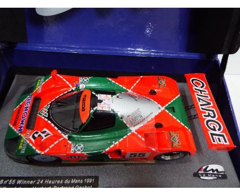 Le Mans - Slot Car in 1:32 Scale - Mazda 787 B No. 55 Winner - 24 Hour Du Mans 1991. Drivers Weidler, Herbert and Gachot. App