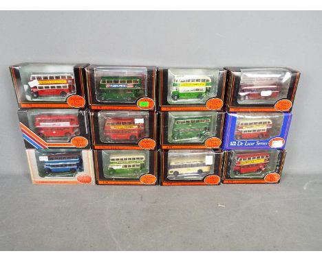 EFE - A collection of 12 x boxed bus models in 1:76 scale including # 27802 STL London Bus in Greenline livery, # 16007DL Ley