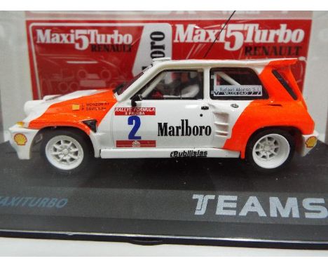 Teamslot - Limited Edition 113/250 - Slot Car model in 1:32 Scale - # SRE10 Renault 5 Maxi Turbo. Marlboro No. 2. Appears min