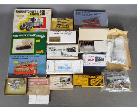 GLC - Streetscene Series - P&amp;D Marsh - A collection of 15 x bus truck and tram model kits in  1:76 scale in plastic metal