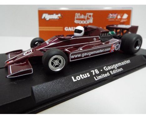 FlySlot - Slot Car model in 1:32 Scale - # 053802 Lotus 78 - Limited Edition Gaugemaster. Appears mint in presentation case. 