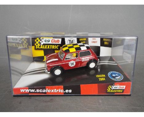 Scalextric - Slot Car in 1:32 scale. # 6137. Mini 2004. Vehicle appears mint in perspex presentation case. Light storage wear