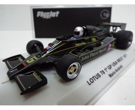 FlySlot - Slot Car model in 1:32 Scale - # F27101 Lotus 78 1o GP USA West 1977. Mario Andretti. Appears mint in presentation 