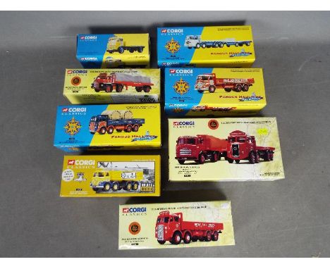 Corgi Classics - A collection of 8 x boxed trucks in 1:50 scale including # 14501 a limited edition Foden S21 closed tipper i