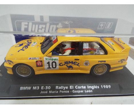 FlySlot - Slot Car model in 1:32 Scale - # 038301 BMW M3 E-30 Rallye El Corte Ingles 1989. Appears mint in presentation case.