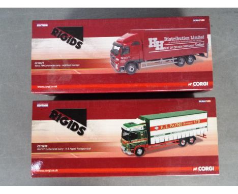 Corgi Hauliers Of Renown - 2 x boxed limited edition trucks in 1:50 scale, # CC15301 Scania 111 tandom axle box van in Montgo