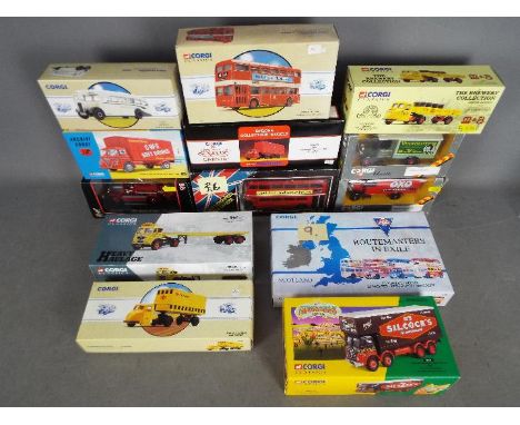 Corgi - Yat-Ming - Solido - A collection of 13 x boxed diecast vehicles in various scales including # 15201 Scammell Scarab i