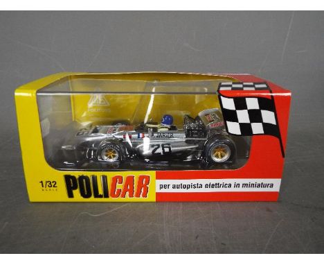 PoliCar - Slot Car in 1:32 scale. # CAR04d n.26 Italian GP 1971. Vehicle appears mint in perspex presentation case. Light sto