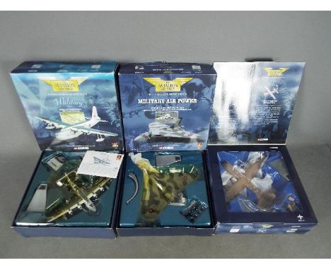 Corgi - Three limited edition, 1:144 scale, Aviation Archive models comprising # 48405, # 48301 and # 48801, models appear mi