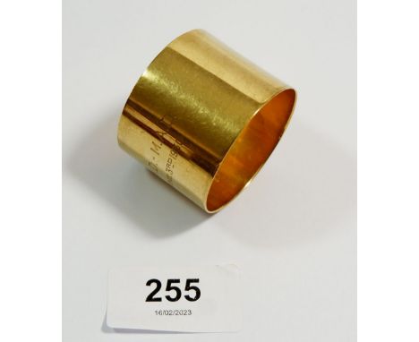 A 9 carat gold napkin ring, 31g