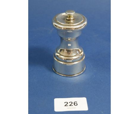 A silver Asprey pepper grinder, Birmingham 1909