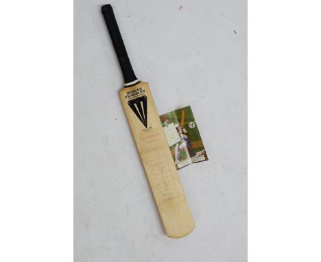 A Worcester County Cricket Club bat with 1991 signatures 