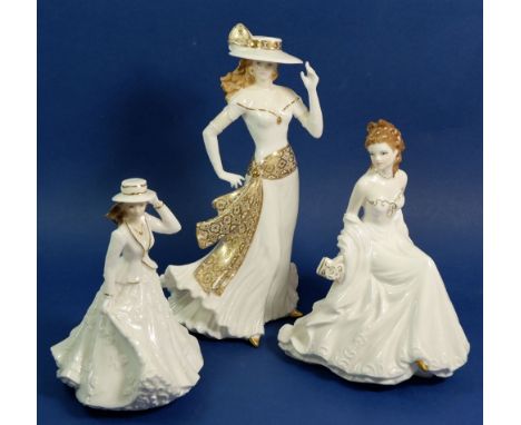 Three Royal Worcester figurines: Best Friends, Golden Moments and Diana 