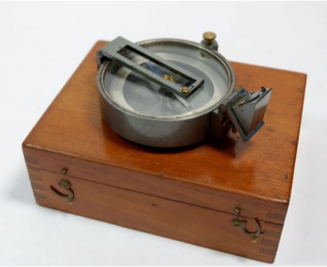 A Prismatic compass in mahogany case 