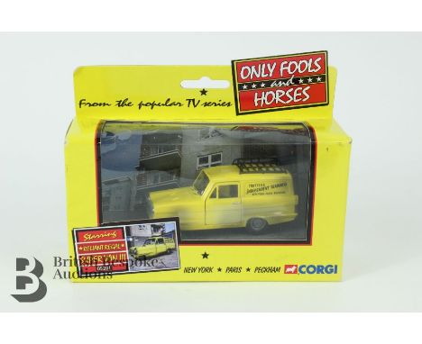 Corgi Toys Reliant Regal super van. The yellow limited edition 'Trotters Independent Trading Company New York, Paris and Peck