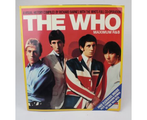 Pop memorabilia - The Who, inc several pin badges, pull out poster, and book 'The Who Maximum R&B', trading cards   (qty)