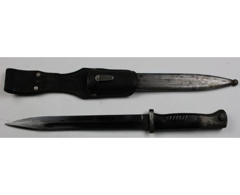 German k98 bayonet matched numbers to blade and scabbard with frog  