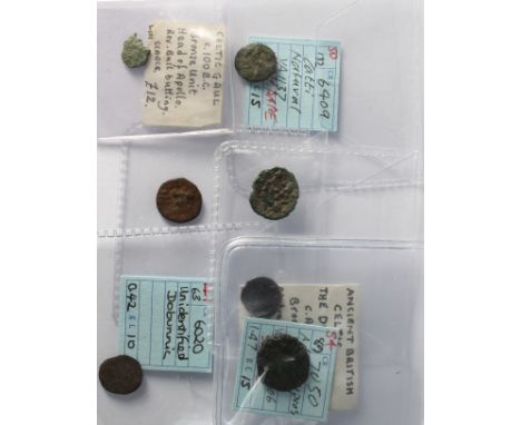 Ancient British Celtic bronze unit of the Catuvellauni, VERLAMIO between rays of star / Bull, Spink 247, F this together with