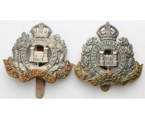 Suffolk's - 2 O/R, K.C. Hat badges, 2 Towers variety.  