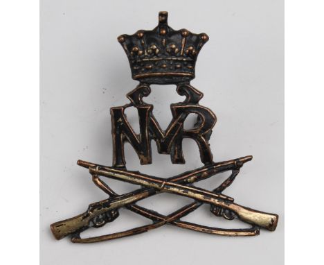 Norfolk Volunteer Regt. Blackened bronze badge, has a J.R.Gaunt, London tablet on the back