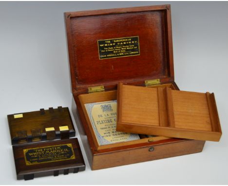A late Victorian/Edwardian mahogany playing card box, The Sandringham Whist cabinet, by Charles Goodall & Son Ltd, London, hi