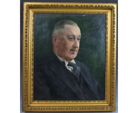 Ella Muriel Johnson Portrait of J.W. Paramore, Esq, half lengthoil on board, 50cm x 60cm, decorative gilt frame