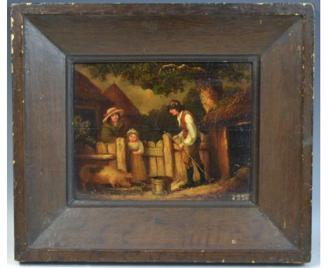 English School (19th century)The Favourite Pigoil on panel, 19cm x 24cm