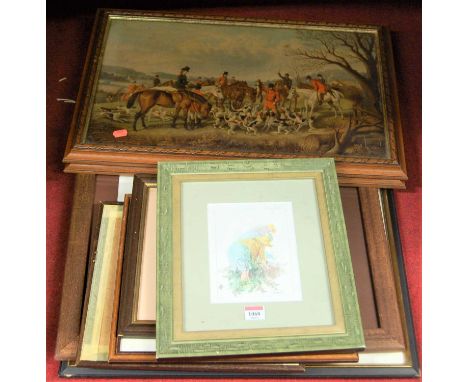 Assorted pictures and prints, to include sporting examples 