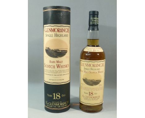 GLENMORANGIE 18 YEARS OLD, OLD STYLE SINGLE HIGHLAND MALT SCOTCH WHISKY 70cl 43% vol.