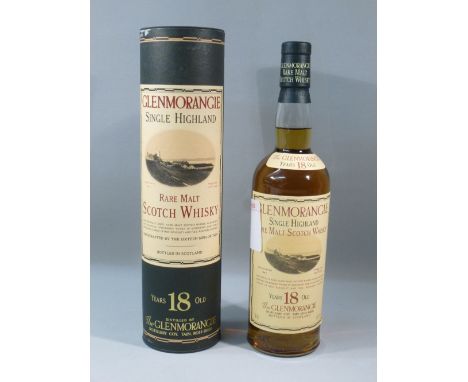 GLENMORANGIE 18 YEARS OLD, OLD STYLE SINGLE HIGHLAND MALT SCOTCH WHISKY 70cl 43% vol., IN TUBE