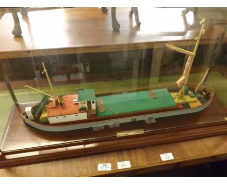 Scale Model by M R Field, of MV Peterna a ship built by Short Bros, Sunderland, 1915.  Civil and Marines first ship 1957-1973