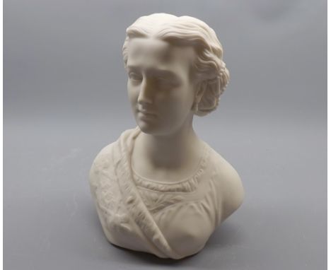 19th century Copeland Parian ware figure, marked to reverse Crystal Palace Art Union F M Miller Sculptor, 8 “  high   