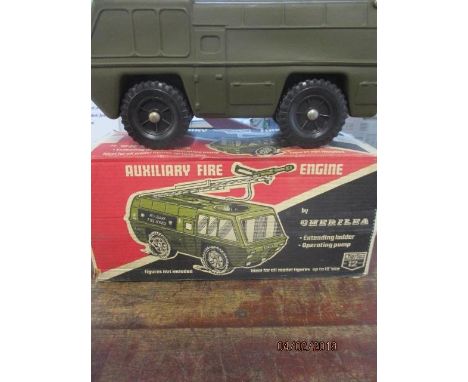 A 1970's Action man style Auxiliary Fire Engine vehicle by the Cherilea Toy Company, in original box. 