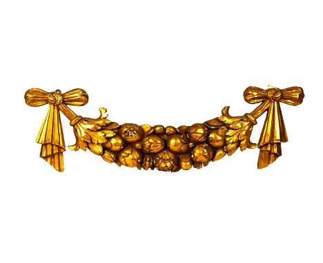 A group of carved giltwood elements, various dates  Comprising: a large 19th century Italian giltwood finial in the form of a