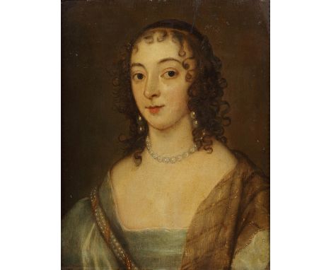 After Sir Anthony van Dyck Portrait of Henrietta Maria Oil on panel38.5cm x 31cm.