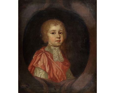 Manner of Mary Beale Portrait of a young boy, in a feigned oval Oil on canvas 41cm x 34cm.
