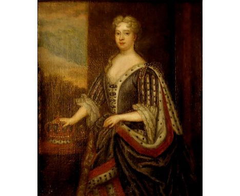 After Sir Godfrey Kneller Portrait of Queen Anne Oil on canvas39.5cm x 32cm