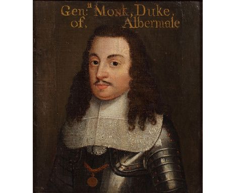 After Samuel CooperPortrait of George Monck, 1st Duke of AlbemarleOil on canvas laid on board,inscribed ‘Gen: Monk, Duke of A