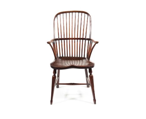 A George III ash and elm stick-back Windsor armchair, Thames Valley, circa 178047cm wide, 41cm deep, 97cm high, seat height 4