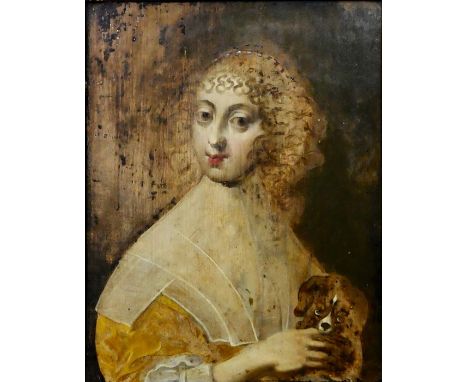 French School (19th century) A battle sceneOil on board17cm x 11.7cm.together with: Dutch School (18th century)Portrait of a 