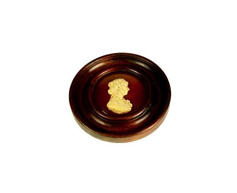 A group of 19th century wax portrait reliefsIncluding portrait of a lady in relief titled ‘Mrs Anth Stewart’, dated 1798 and 