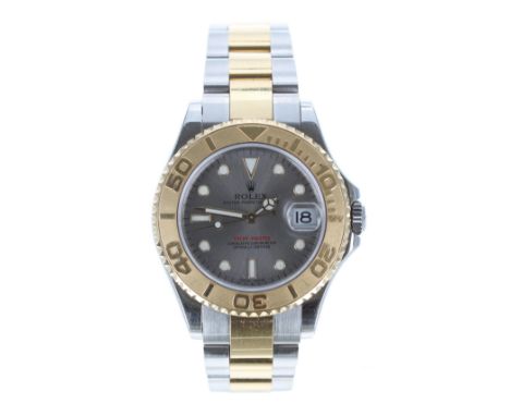 Rolex Oyster Perpetual Date Yacht-Master Mid-Size gold and stainless steel wristwatch, reference no. 168623, serial no. D601x